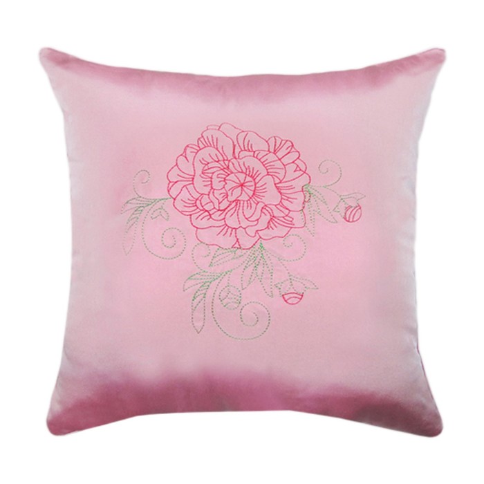 Подушка декоративная "Флёр", размер 45х45 см, с вышивкой