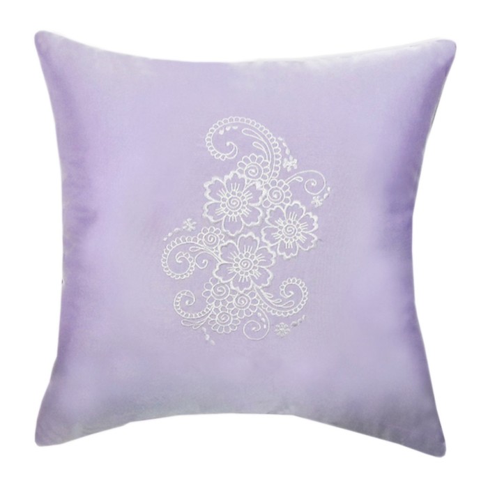 Подушка декоративная "Кружево", размер 45х45 см, с вышивкой