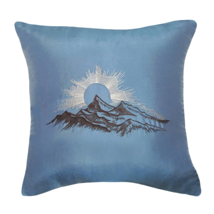 Подушка декоративная "Восход", размер 45х45 см, с вышивкой