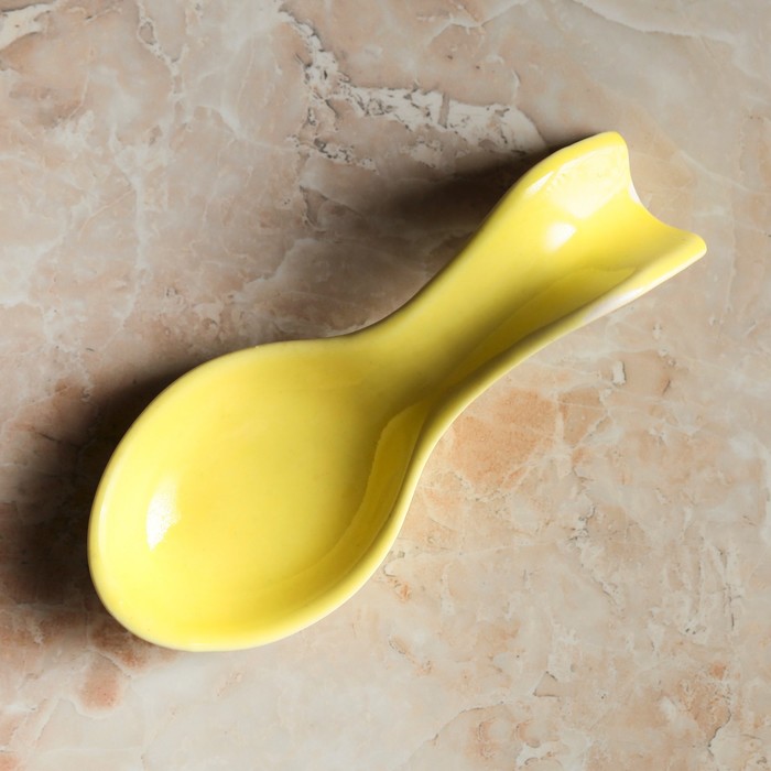 Подставка под ложку, жёлтая