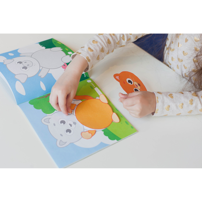 Книжка- аппликация "Такие милые зверята" 20 стр.