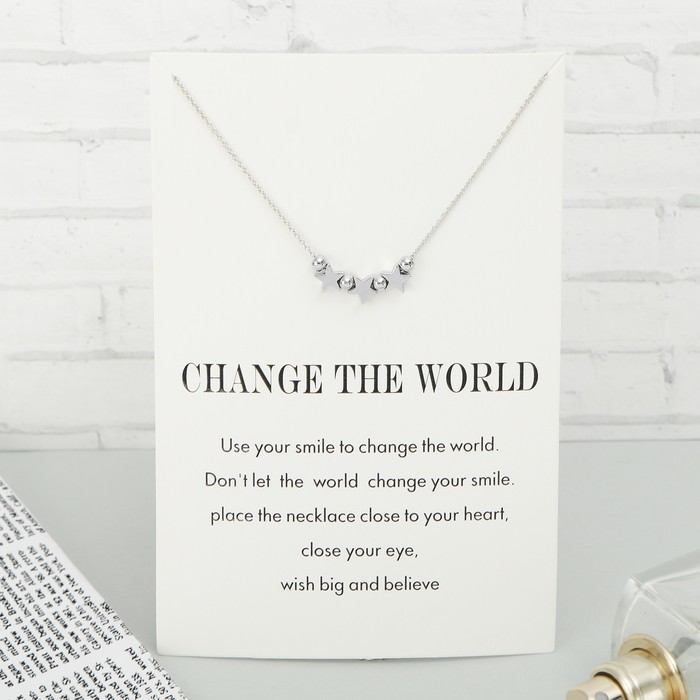 Кулон "Слова о главном" change the world, цвет МИКС