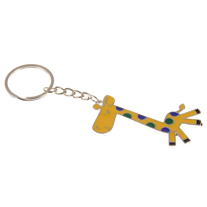 Брелок металл "Жираф с цветными пятнышками" МИКС 5,8х3,2 см