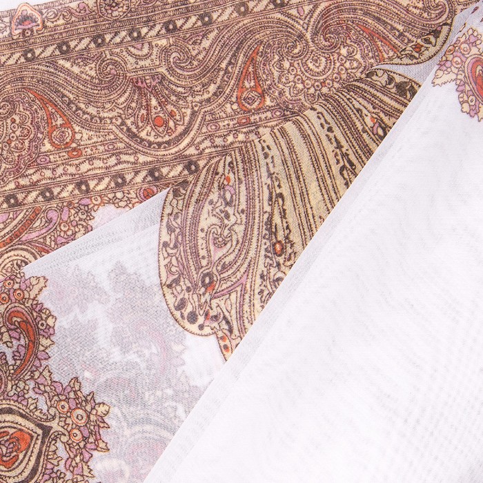 Шарф текстильный 559_2-11, цвет белый, размер 50х160