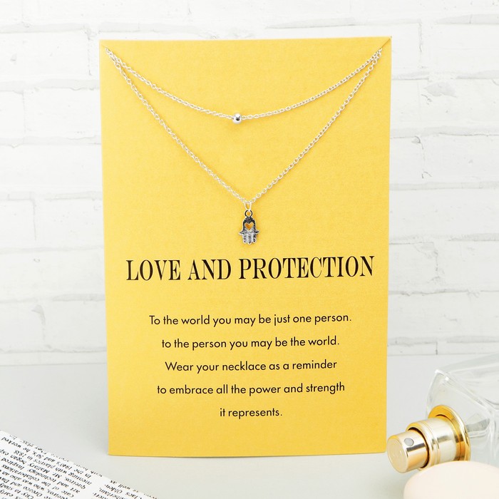 Кулон "Слова о главном" love and protection, цвет МИКС