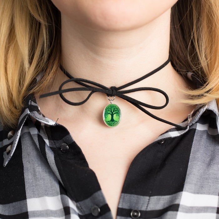 Чокер с подвеской "Жизнь, гармония, душа"