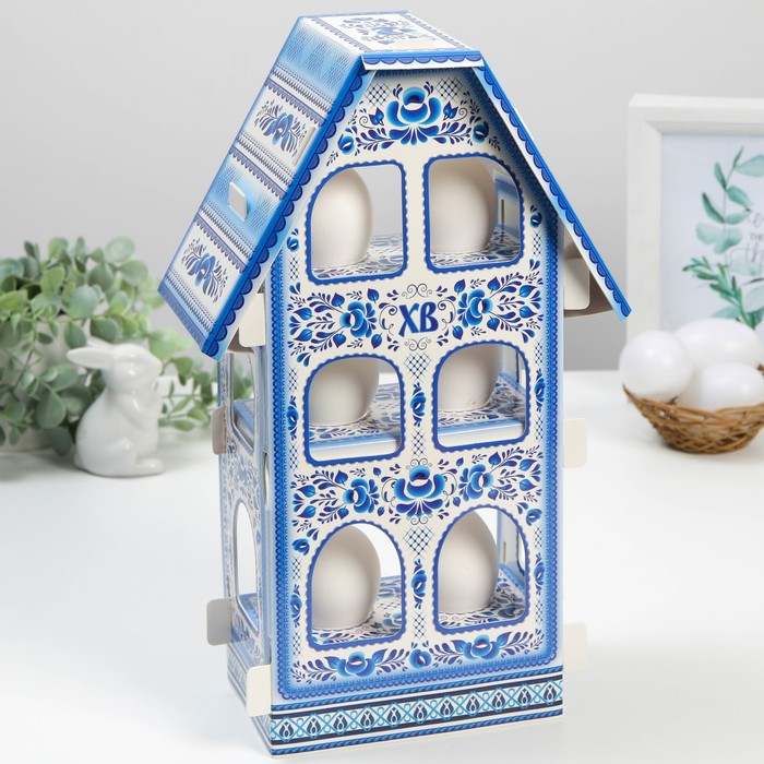 Подставка пасхальная на 6 яиц "Домик"