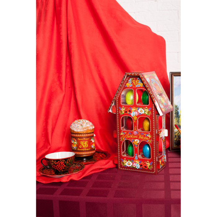 Подставка пасхальная на 6 яиц "Домик"