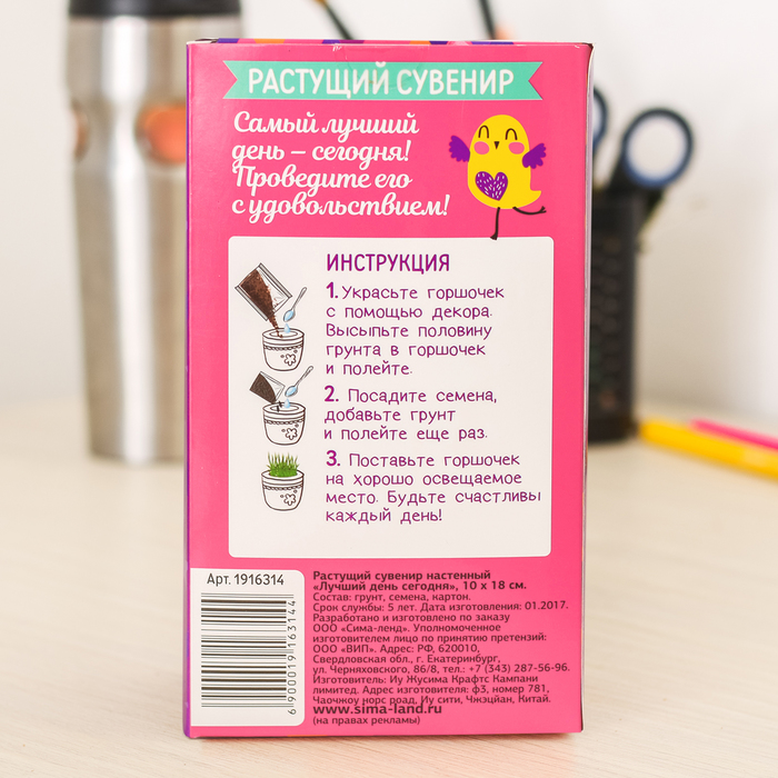 Растущий сувенир "Лучший день сегодня"