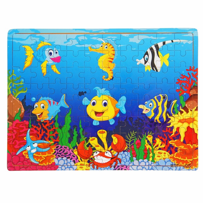 Пазл большой "Веселые рыбки",80 элементов
