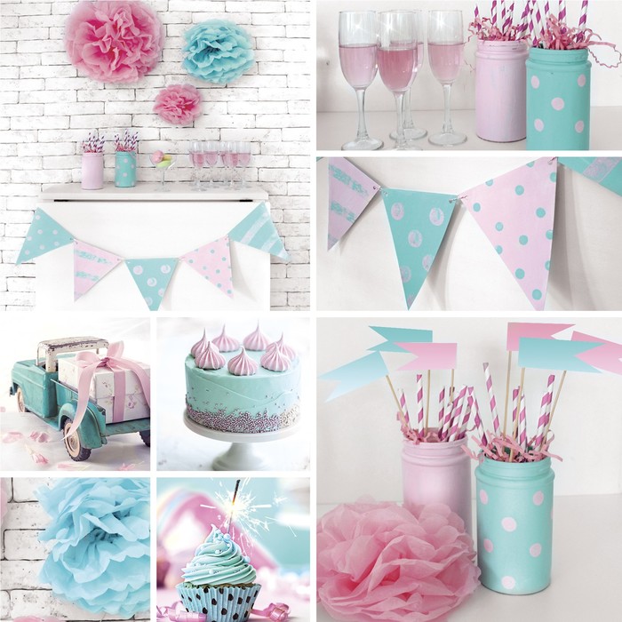 Набор для декора праздника «Сладкий Шебби», 15 х 20,5 х 3,5 см