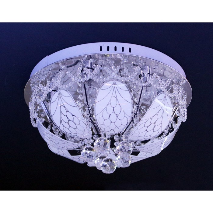 Люстра с ПДУ "Патрик" 6xE14 60Вт хром 45х45х17см.