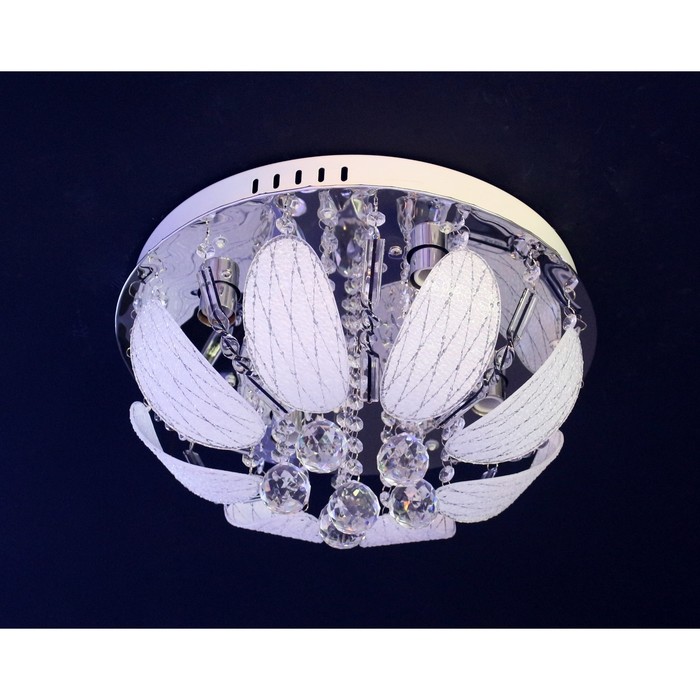 Люстра с ПДУ "Дарен" 4xE14 60Вт хром 40х40х17см.