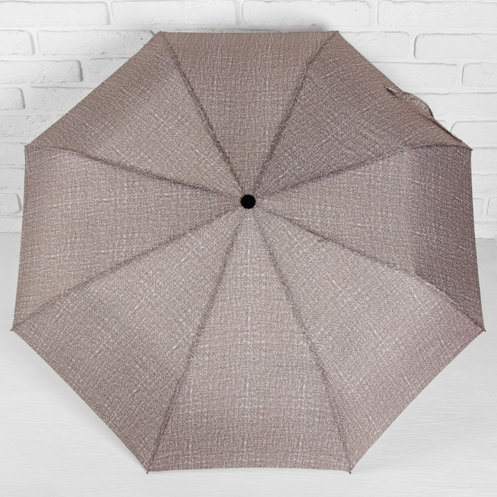 Зонт полуавтоматический "Текстура", R=49см, цвет бежевый