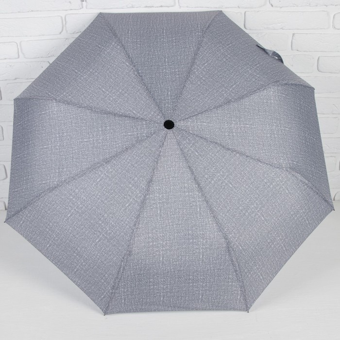 Зонт полуавтоматический "Текстура", R=49см, цвет серый