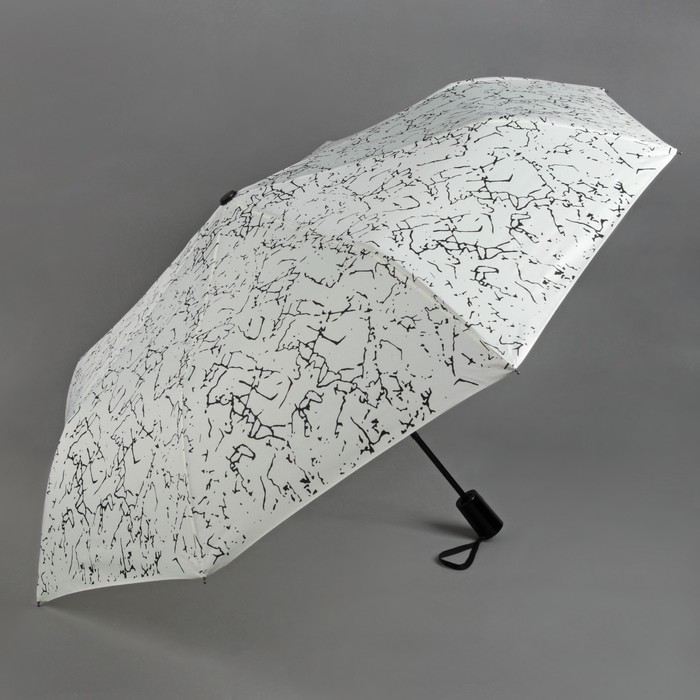 Зонт полуавтоматический "Мрамор", R=49см, цвет белый