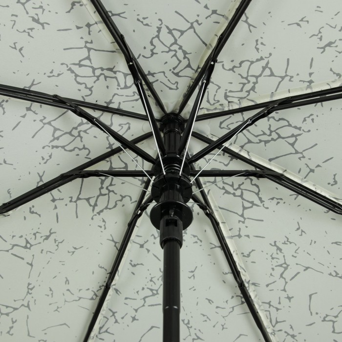 Зонт полуавтоматический "Мрамор", R=49см, цвет белый