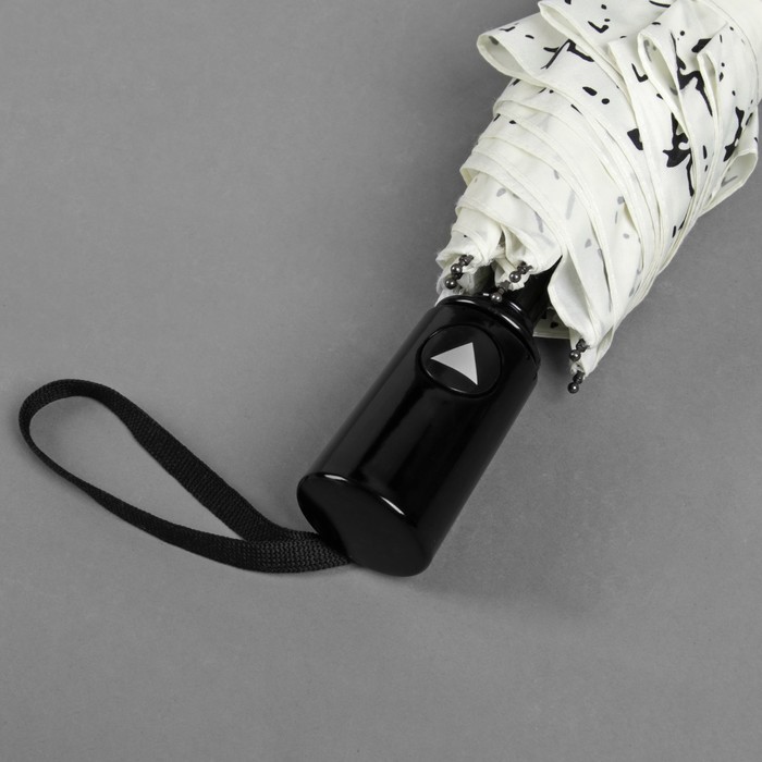 Зонт полуавтоматический "Мрамор", R=49см, цвет белый