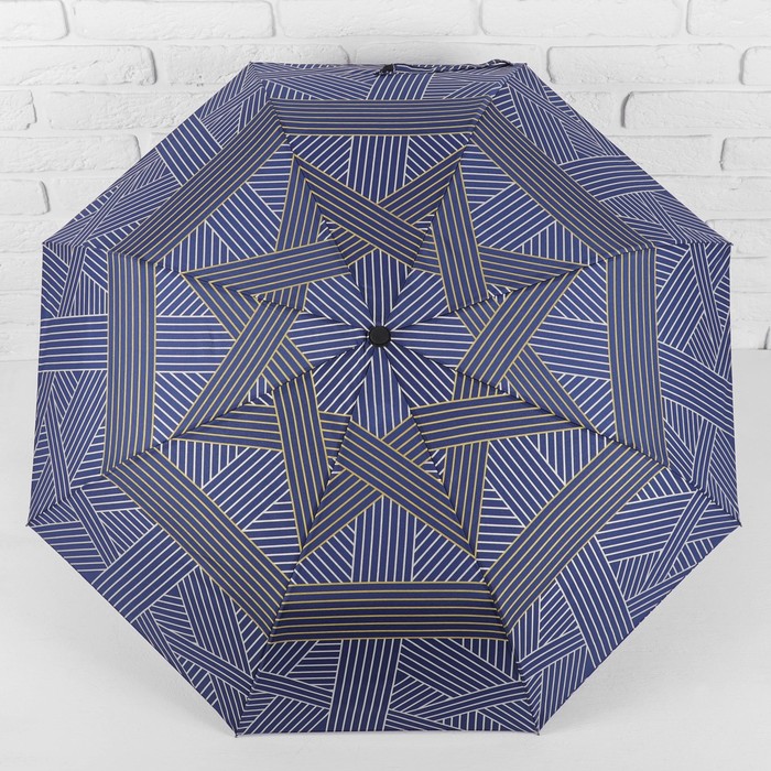 Зонт полуавтоматический "Звезда", R=50см, цвет синий