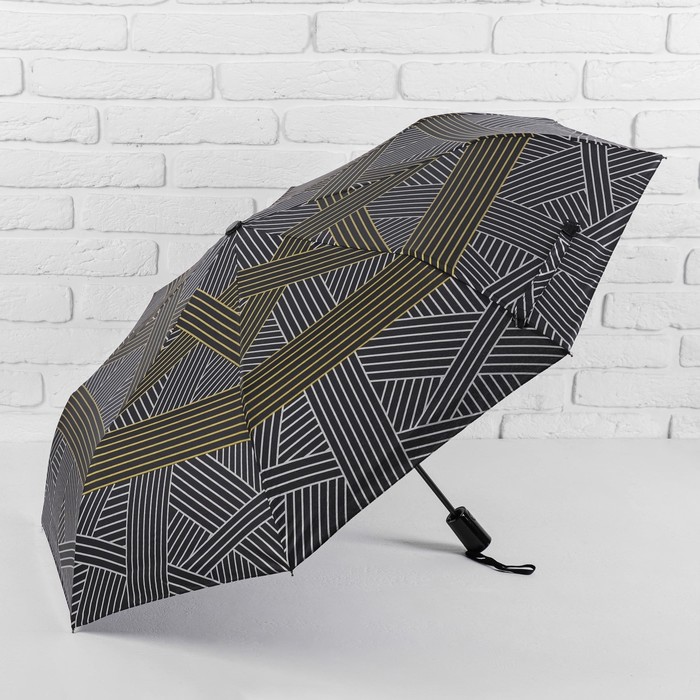 Зонт полуавтоматический "Звезда", R=50см, цвет чёрный