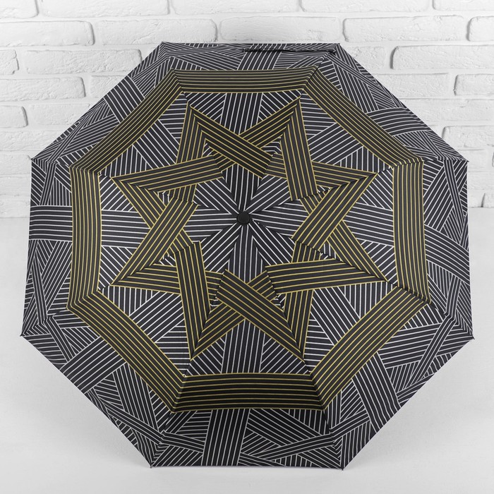 Зонт полуавтоматический "Звезда", R=50см, цвет чёрный