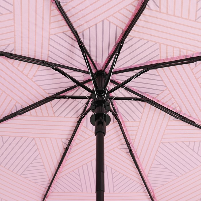 Зонт полуавтоматический "Звезда", R=50см, цвет розовый