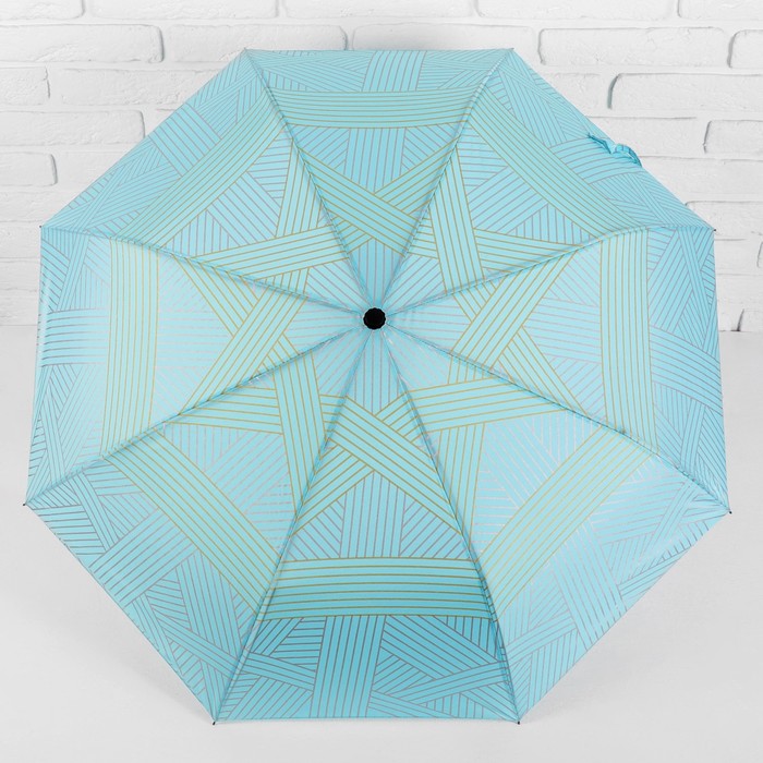 Зонт полуавтоматический "Звезда", R=50см, цвет голубой