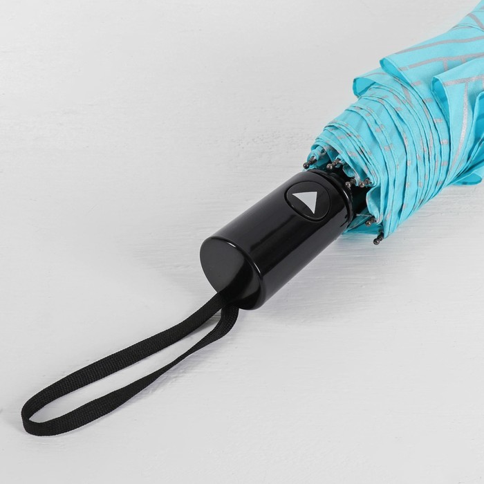 Зонт полуавтоматический "Звезда", R=50см, цвет голубой