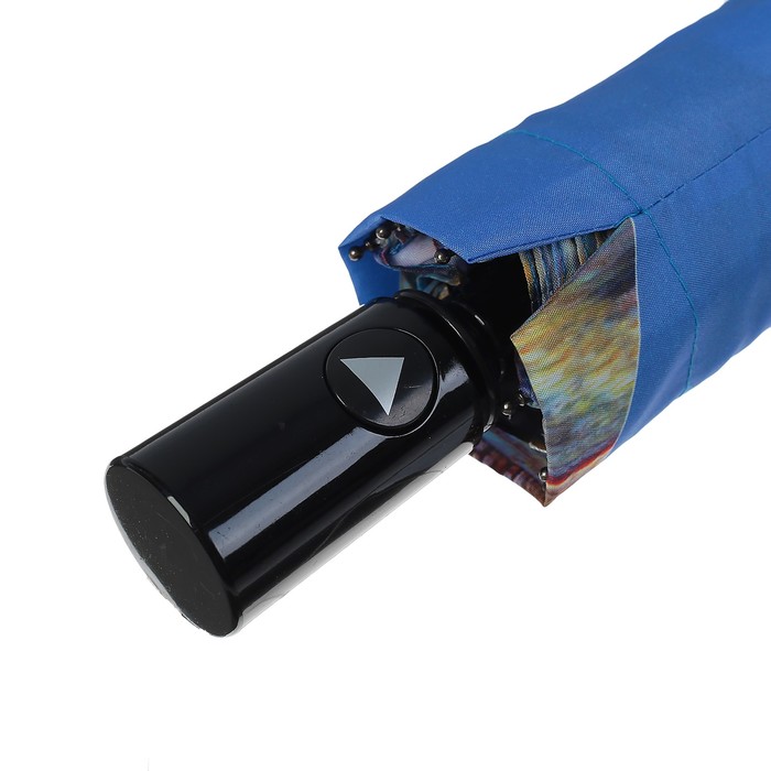 Зонт полуавтоматический "Венеция утренняя", R=50см, цвет голубой/бежевый