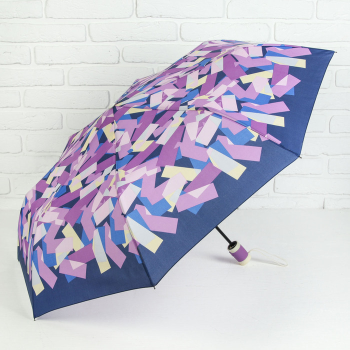 Зонт полуавтоматический "Абстракция", R=50см, цвет фиолетовый
