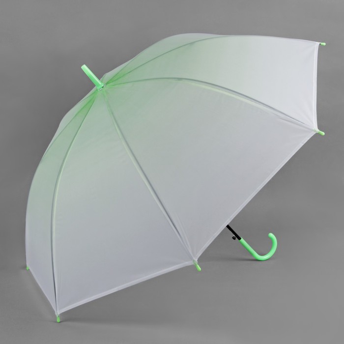 Зонт -трость "Градиент", полуавтоматический, R=46см, цвет зелёный