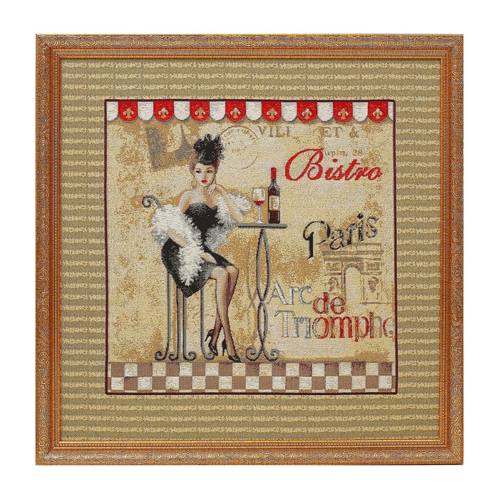 Гобеленовая картина "Кафе Эльф" 54*54 см