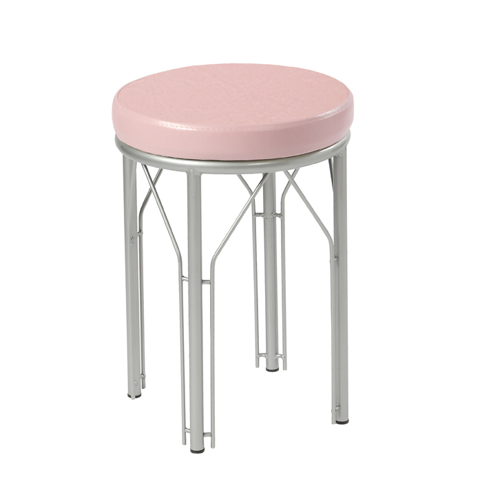 Табурет СТ02 49х34х35, цвет металлик-розовый