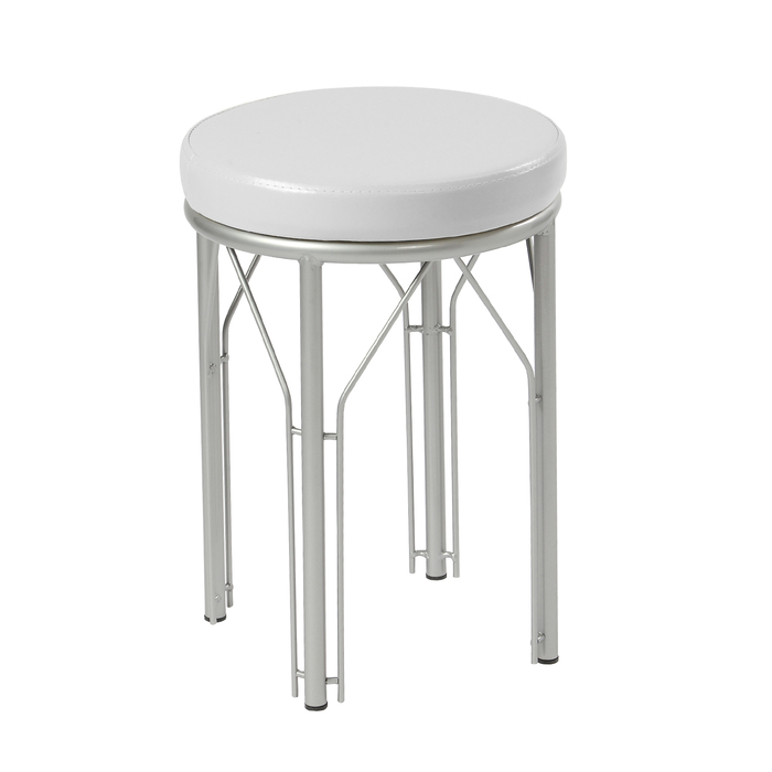 Табурет СТ02 49х34х35, цвет металлик-белый