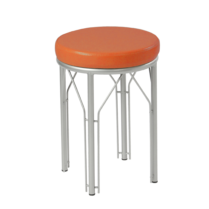 Табурет СТ02 49х34х35, цвет металлик-оранжевый