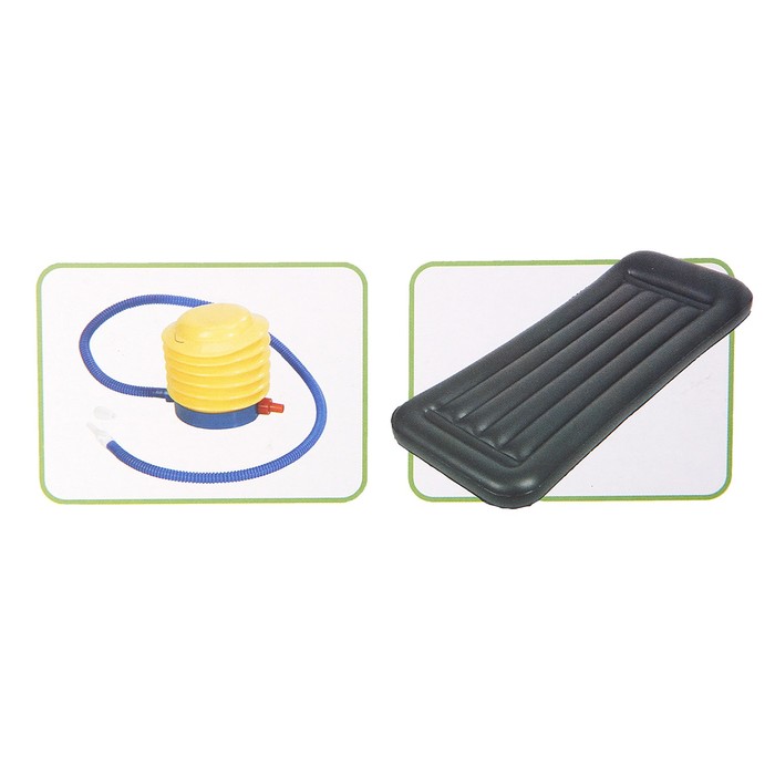 Кровать детская со спальником надувная 157х66х23 см, цвета МИКС