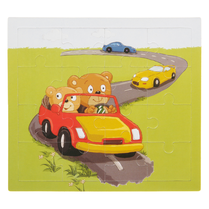 Магнитный пазл "Путешествие медвежат"