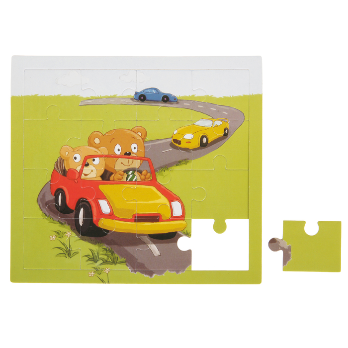 Магнитный пазл "Путешествие медвежат"