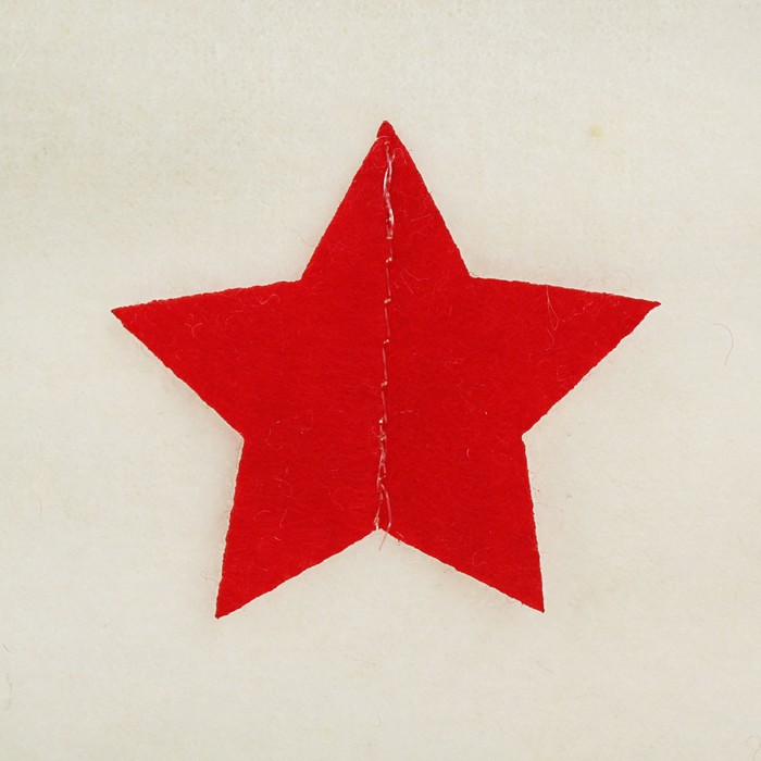 Шапка банная со звездой, белая