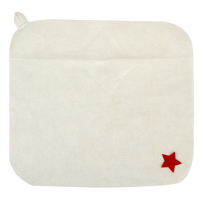 Набор банный "С Будёновкой" (шапка, коврик), белый