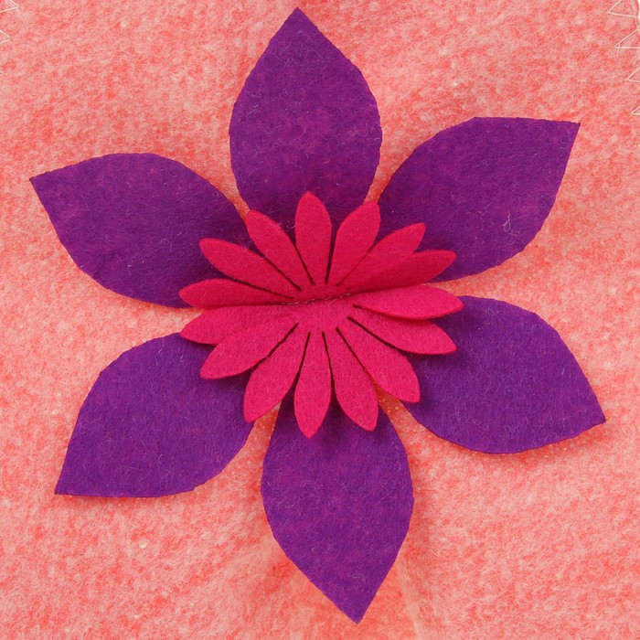 Шапка банная женская с полями, красная