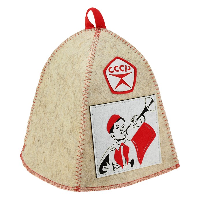 Набор банный "Пионер" (шапка, рукавица, коврик)