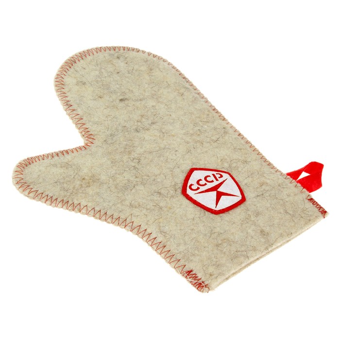 Набор банный "Пионер" (шапка, рукавица, коврик)