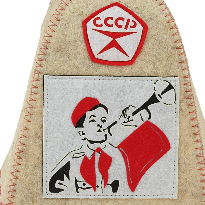 Набор банный "Пионер" (шапка, рукавица, коврик)