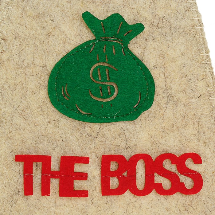 Шапка банная с аппликацией "Зе босс"