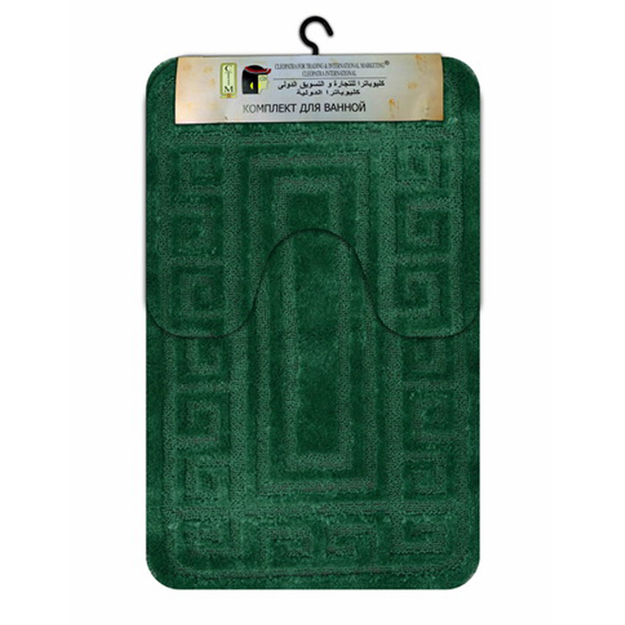 Набор ковриков "Рома", полипропилен, 60х100 см, 60х50 см, 11541 версаче зеленый