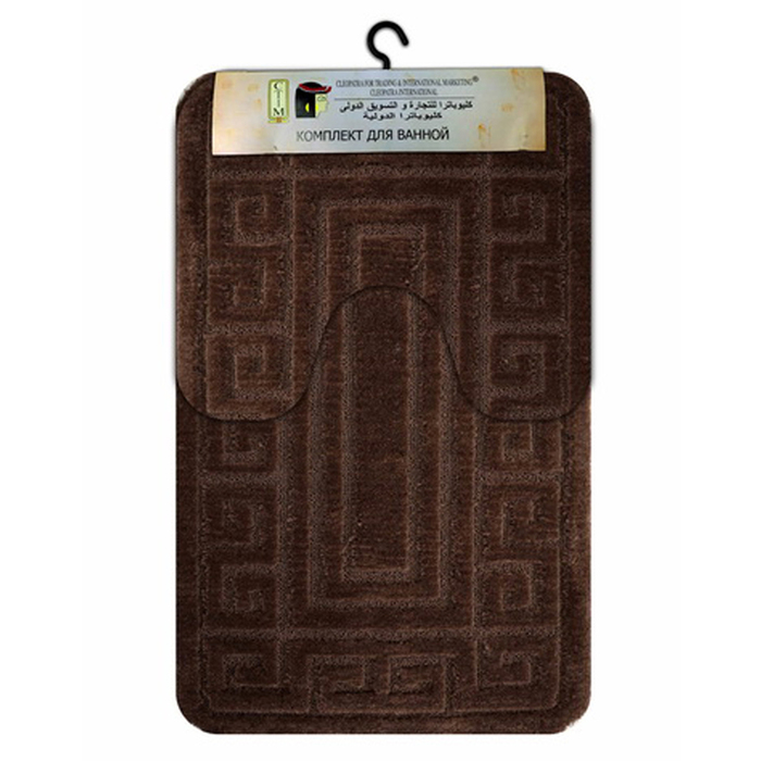 Набор ковриков "Рома", полипропилен, 60х100 см, 60х50 см, 11541 версаче коричневый