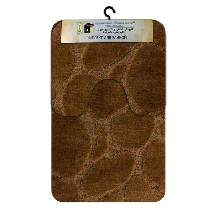 Набор ковриков "Рома", полипропилен, 60х100 см, 60х50 см, 11544 камни бежевый