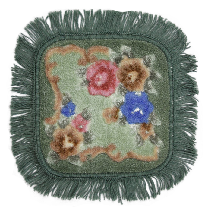 Коврик на табурет "Эссна", 33х33 см, нейлон, основа резина, салатовый, модель 002