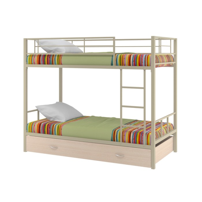 Двухъярусная кровать "Севилья 2", с ящиком, 1980х960х1620 мм, бежевый